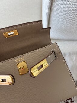 Hermes kelly mini kabelka béžová - 15
