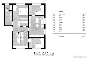4-izbový byt v tichej časti Ružinova +komora+šatník+špajza - 15