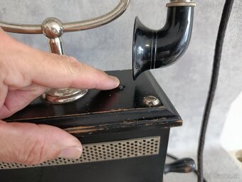 Starožitný švédský dvouklikový telefon z roku 1920-30 - 15