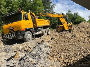 Dovoz, odvoz, zemné a výkopové práce, bager, tatra 815 - 15