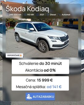 Predám Škoda Kodiaq ročník 2021 DSG - 15