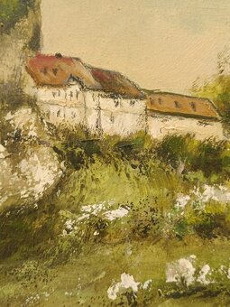 Obrazy hrad Střekov, Šafránek, Hof, olej plátno 100x140 - 15