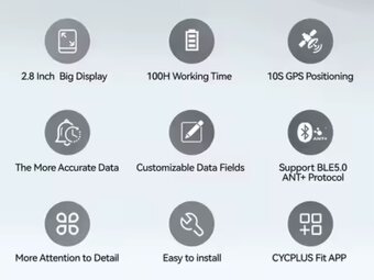 Kvalitný GPS ANT+ Smart CykloPočítač CYCPLUS M1, M3, C3 - 15