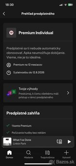 YouTube,Spotify PREMIUM individual 3/6/12 mesiacov alebo DUO - 15