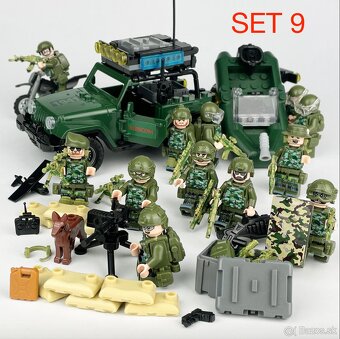 Rôzne sety vojakov 3 + doplnky - typ lego - nové - 15