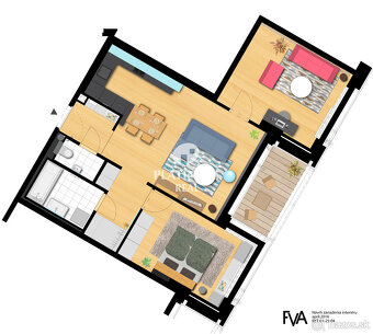 3 izbový byt s terasou a garážou v PANORAMA CITY, 25. poscho - 15