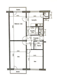 Na predaj priestranný 3-izbový byt  s dvoma balkónmi v meste - 15