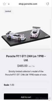 Model Porsche 911 GT1 Limitovaná edícia 500kusov - 15