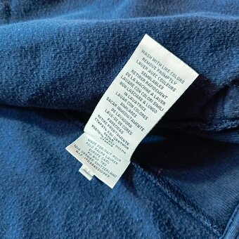 Vintage Polo Ralph Lauren modrá mikina na zips bez kapucne M - 15