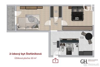 REZERVOVANÉ ŠTEFÁNIKOVÁ - Priestranný 2-izbový byt - Vynikaj - 15