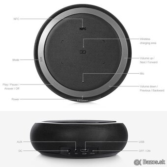 NFC  Bluetooth reproduktor+power bank-Bezdrôtová nabíjačka - 15