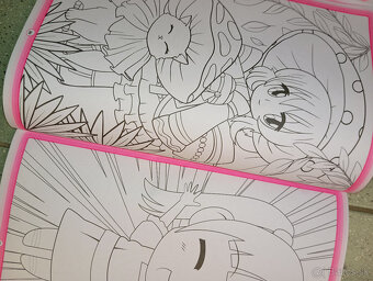 Manga Kawaii color omaľovánka s nálepkami - 15