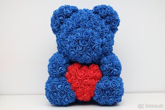 Macko z ruží 40 a 25 cm - všetky farby - ihneď k odberu - 15