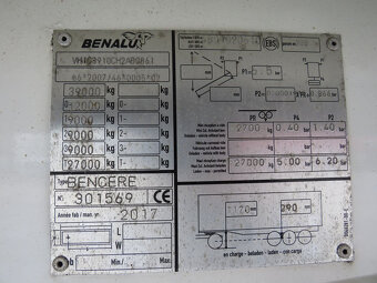 BENALU OPTILINER 106, FULL ALU, 56m3,Alu disky, 6080kg - 15