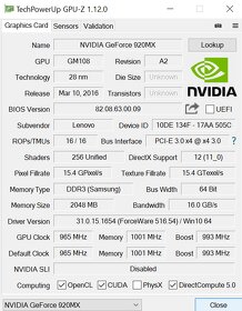 Lenovo 14" Intel Core i5 8 GB RAM 256 GB SSD NVidia 920 MX - 15