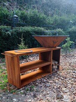 Ohniskovy gril corten pult - 15