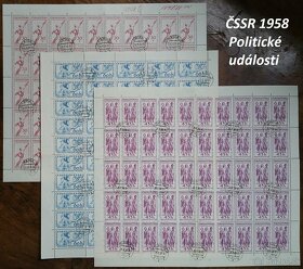Poštové známky, filatelia: ČSSR, prepážkové archy, série - 15