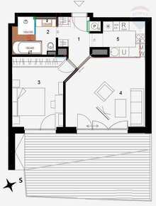 Luxusný 2 izbový byt v NOVOSTAVBE s obrovskou terasou na KOL - 15