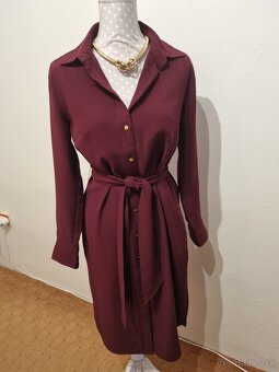 nové bordové košeľové šaty Ralph Lauren   M - 15