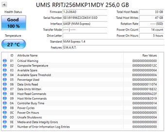M.2 NVMe 256GB WD / Intenso / Samsung / Silicon Power 256GB - 15