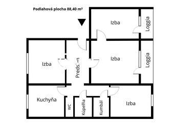 PRIESTRANNÝ 4 IZBOVÝ BYT S 2 LOGGIAMI, PEKINSKÁ, SÍDL. ŤAHAN - 15