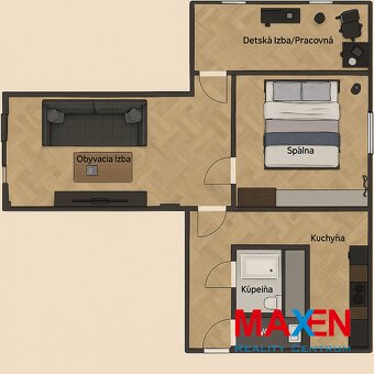 Unikátny 3 - izbový TEHLOVÝ byt , 65 m² + balkón, Rastislavo - 15
