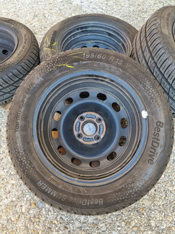 Plechove disky Ford Bmax 4x108 6Jx15 + letné pneu 195/60 R15 - 15
