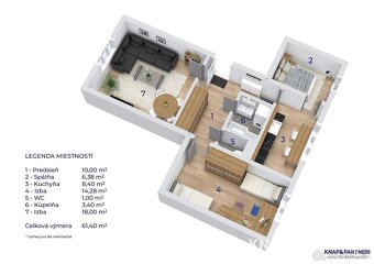 ZREKONŠTRUOVANÝ 3-IZBOVÝ BYT, PREŠOV, EXNÁROVA UL. - 15