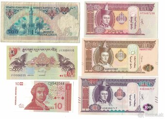 Zbierka bankoviek - rôzne po 2eur + Kubánske mince (doplnené - 15