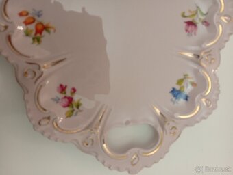 Růžový porcelán, velký podnos, Chodov - 15