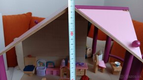 Drevený domček pre bábiky s nábytkom - 15