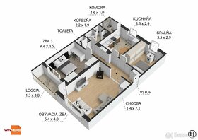 Predaj zrekonštruovaný 3-izbový byt s garážou a záhradou, 90 - 15