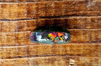 13x9mm drahý čierny opál, brilantne jasná hra farieb,Etiópia - 15