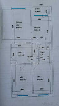 Predaj priestranný 3 izbový byt - 15