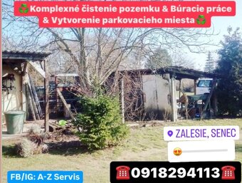 Čistenie pozemkov od náletovych drevín/Mulčovanie/Pílenie - 15