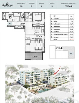 3 izb, Makarska, garážové miesto v cene, bazén, súkromná rez - 15