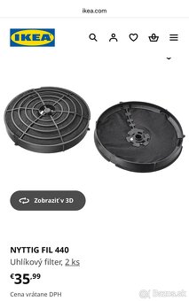 Predám IKEA digestor Mattradition čierna 60cm - 15