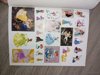 Omáľovanka vymaľovanka Disney princezné nálepky - 15