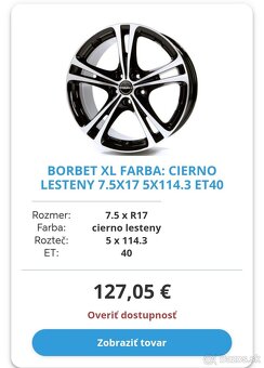 Disky Borbet XL R17 - 15