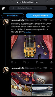 IBANEZ Egen8 | EGEN18 Herman Li signature Trans Purple - 15