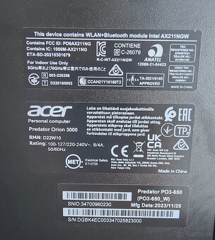 ACER Predator Orion 3000 PO3-650 - 15