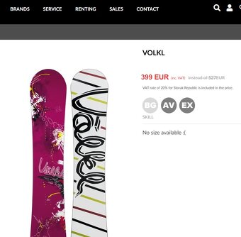 DÁMSKY SNOWBOARD SET VOLKL + FASTEC VIAZANIE + BOTY 39 + VAK - 15