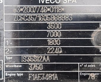 IVECO Daily 2.3hpt 3.5 tony 2013 96.000km pekna - 15