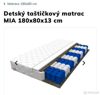 Vyvýšená jednolôžková detská posteľ 180x80 s matracom - 15