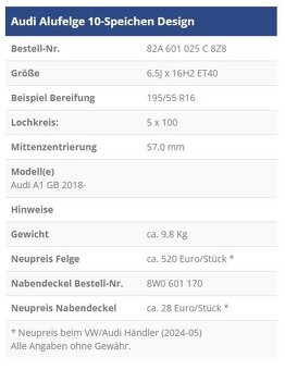 195/55 R15 Originalna sada diskov Audi (Nove zimne pneu) - 15