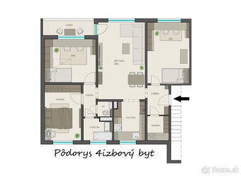 4i byt BB / FONČORDA / úžitková plocha 104 m2 - 15