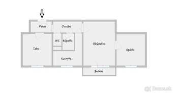 NOVÁ CENA: Trojizbový byt v tichej lokalite na Fončorde. - 15