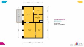 Investičná príležitosť: Veľký 2i byt s balkónom do vnútroblo - 15