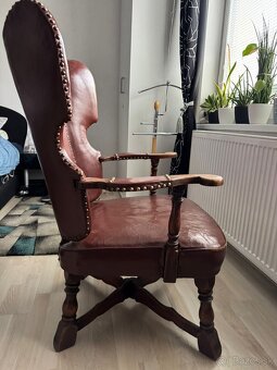 Artifort vintage kožená stolička – originál z 60.–70. rokov, - 15