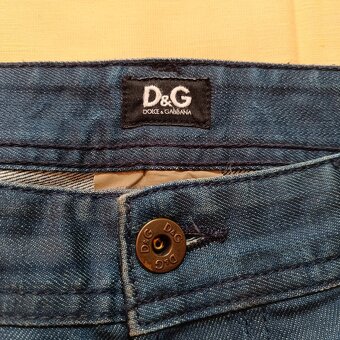 Dolce & Gabbana vintage rovné modré džínsy široké baggy 33 - 15